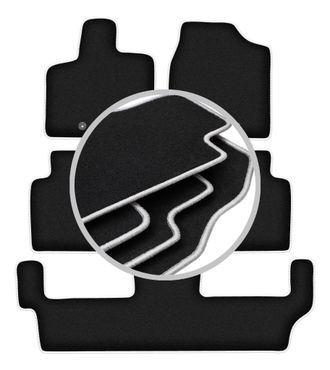OEM Alfombrillas Carlux-silver Para: Chrysler Town&country Iv De 7 Plazas (2008-2016)