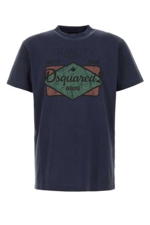 Dsquared2 Blue Cotton Straight Fit T-Shirt