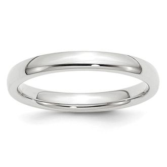 Diamond2Deal Platinum 3mm Comfort-Fit Wedding Band Ring