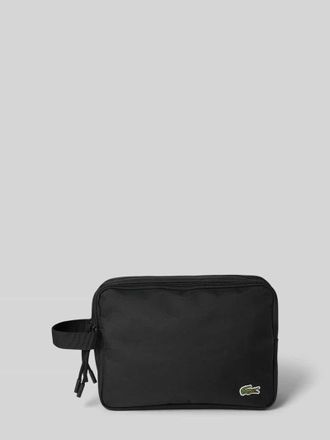 Lacoste Kulturbeutel mit Logo-Stitching in Black, Gr&ouml;&szlig;e 1