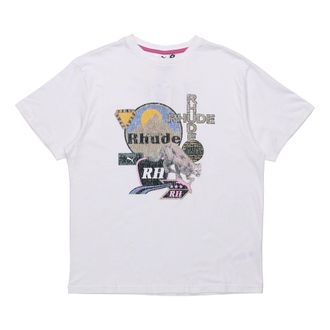 Puma x RHUDE Graphic Tee Printed Short Sleeve TEE White 596757-02