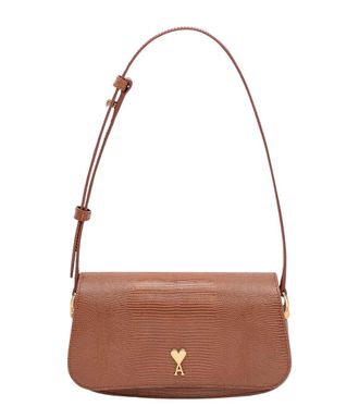 Ami Brown Logo Small Shoulder Bag