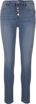 Liu Jo Jeans Bottone - Dames - Skinny Jeans - Blauw - W27 - Katoen - Jeans