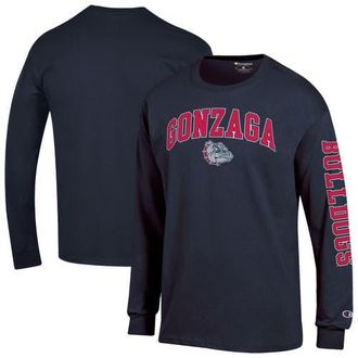 Champion Mens Champion Navy Gonzaga Bulldogs Arch Over Logo 2-Hit Long Sleeve T-Shirt at Nordstrom, Size Xx-Large