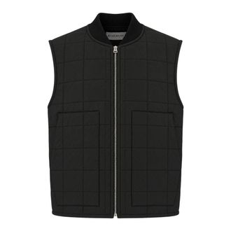 Givenchy Couture Seam Quilted Sleeveless Blouson - Heren - Bodywarmers - Zwart - XL - Leer - Jassen