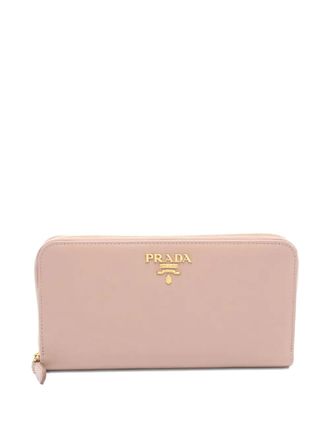 Prada zip-around leather wallet - Pink