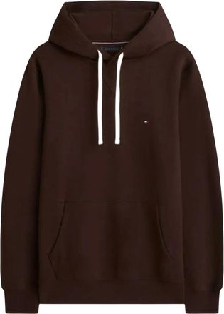 Tommy Hilfiger Felpa con cappuccio in pile spazzolato classico - - Sweatshirts & Hoodies - Uomo - Marrone - L