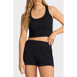 Commando Better than Basic Racerback Crop Rib Tank in Black at Nordstrom, Size X-Small