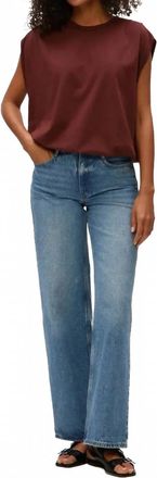 Michael Stars Luca Bubble Crew Neck Tee In Espresso