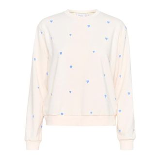 Saint Tropez Ice Provence Heart Sweatshirt - Dames - Sweatshirts & Hoodies - Beige - Maat: 2XL Katoen