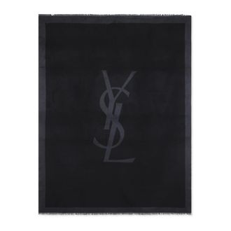 Saint Laurent Silky Scarves, female, Black, Size: ONE SIZE Silk Scarf