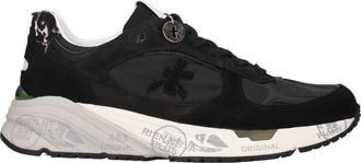 Premiata Black Suede Mesh Upper Sneakers