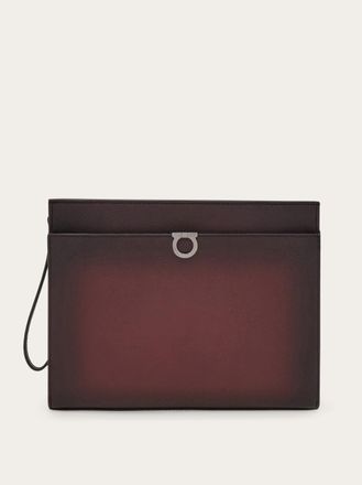 Ferragamo Uomo Pouch Gancini Rosso