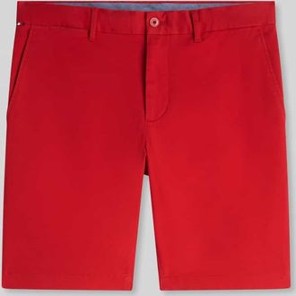 Tommy Hilfiger Regular Fit Bermudas aus Baumwoll-Mix in Rot, Gr&ouml;&szlig;e 30