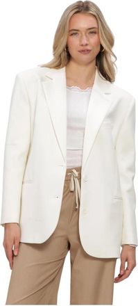 ALIX The Label Woven Flowy Oversized Blazer - Dames - Blazers - Wit - L - Polyester - Jassen