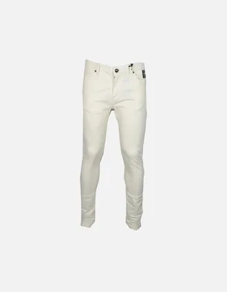 Just Cavalli Mens Cotton Slim Fit Off White Chino