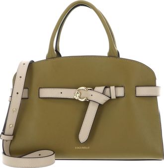 Coccinelle shoulder bag cross body bag New Tric Handbag Smooth Leather Seagrass/Pearl/Sandshell khaki