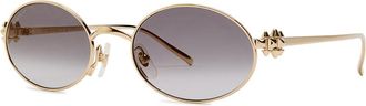 Cartier Cartier Oval-frame Sunglasses - Gold - One Size