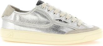 Autry Silver Lace Up Sneakers
