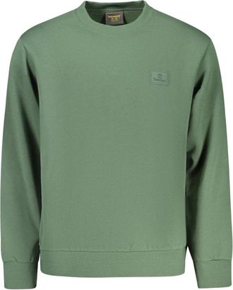 Timberland Silicon Badge BB Crew Sweatshirt - Heren - Sweatshirts - Groen - S - Katoen - Hoodies & sweatvesten
