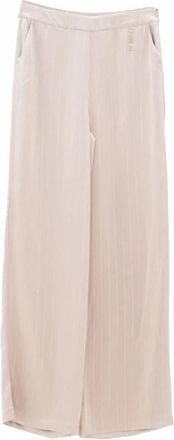 Fracomina Palazzo Broeken - Dames - Wijde Broeken - Beige - M - Polyester - Broeken