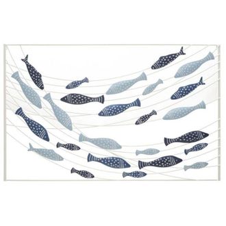 Mauro Ferretti Decorazione Parete Muro Pesci cm 96,5X1,5X61 - pesci