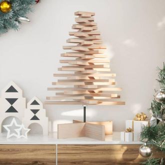 vidaXL &Aacute;rbol De Navidad De Madera De Adorno Madera Maciza Pino 80 Cm Vidaxl