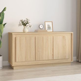 vidaXL Aparador Madera Contrachapada Roble Sonoma 102x35x55 Cm Vidaxl