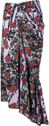 Colville Midi Skirts, female, Multicolor, Size: S Printed Silk Midi Skirt