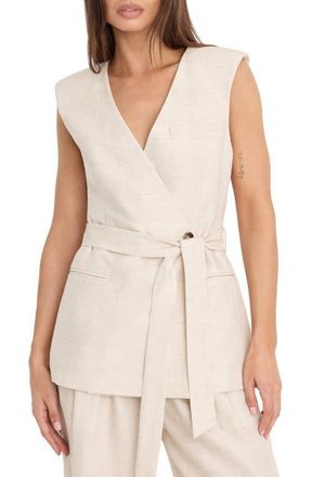 Good American Belted Vest in Oat at Nordstrom, Size X-Small