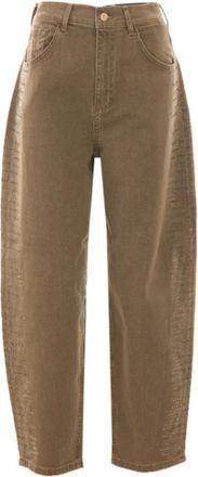 Liu Jo Denim Broek - Dames - Loose Fit Jeans - Bruin - W27 - Denim - Jeans