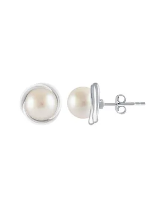 Splendid Pearls Silver 7-8Mmmm Pearl Earrings