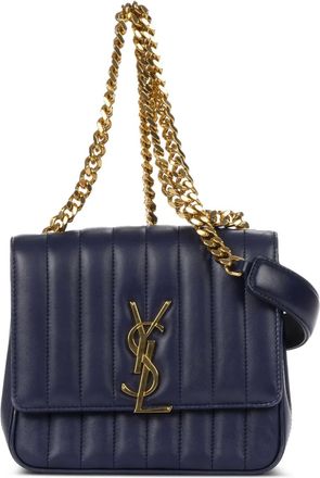 Saint Laurent Borsa a spalla Vicky 2020 - Blu
