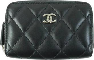 Chanel Pre-owned Wallets, female, Black, Size: ONE SIZE Pre-owned Matelasse Coin Purse