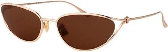 Bottega Veneta Bv1330S Zonnebril - Dames - Accessoires - Geel - Maat: 57 MM