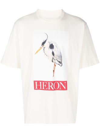 Heron Preston T-shirt met print - Beige