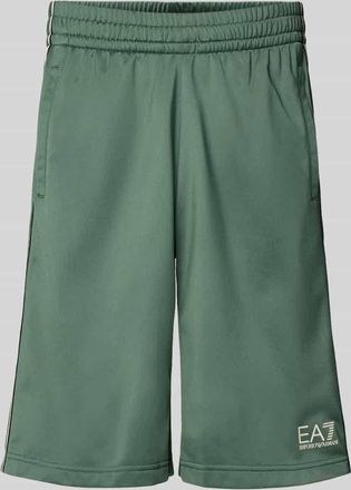 Emporio Armani Shorts mit Logo und Eingrifftaschen in Gruen, Gr&ouml;&szlig;e XXXL
