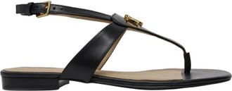 Ralph Lauren 802959145001 Lage Sandalen - Dames - Sandalen - Zwart - 38 EU - Leer - Schoenen