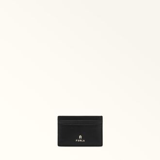 Furla Camelia Card Case Nero Black Soft Calf Leather Woman