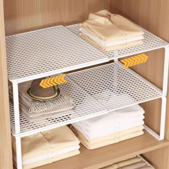 OEM Estanter&iacute;a De Almacenamiento De Dos Piezas, Apilable Y Extensible, Apta Para Encimeras, Armarios De Cocina, Alacenas Y Estantes De Mostrador, Color Bl