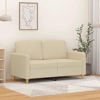 vidaXL Sof&aacute; De 2 Plazas De Tela Color Crema 120 Cm Vidaxl