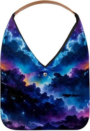 Generic Stars Nebula Reusable Lightweight Grocery Bags - Foldable Into Compact Pouch, Washable & Sturdy, Multipurpose for Shopping and Travel