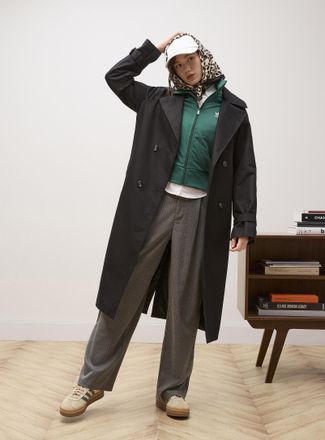 Twik Womens Marbled-button twill Trench Coat