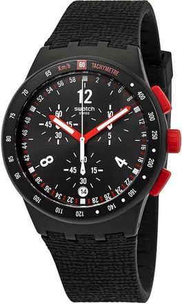 Swatch Stand Hall Chronograph Black Dial Mens Watch SUSB411
