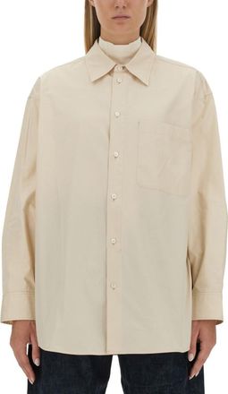 Christophe Lemaire Beige Loose Solid Shirt