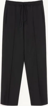 Valentino Pantalone Valentino in lana con ricamo VLogo Uomo NERO 44