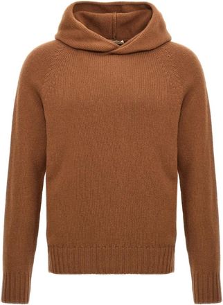 Maryya Wollen Hoodie Sweater - Heren - Hoodies - Bruin - 2XL - Wol - Hoodies & sweatvesten