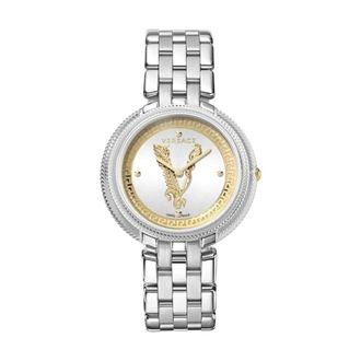 Versace Thea Zilver Goud Horloge - Dames - Horloges - Grijs - ONE Size - Accessoires