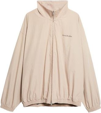 Acne Studios Olando Logo Jacket in Mushroom Beige at Nordstrom, Size 42 Us