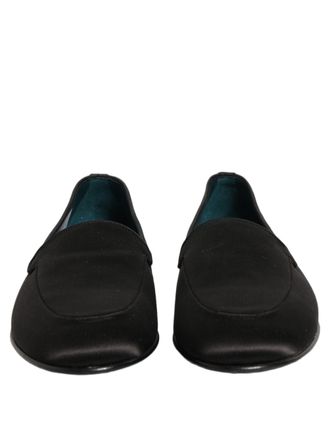 Dolce & Gabbana Satin Logo Loafer - Black